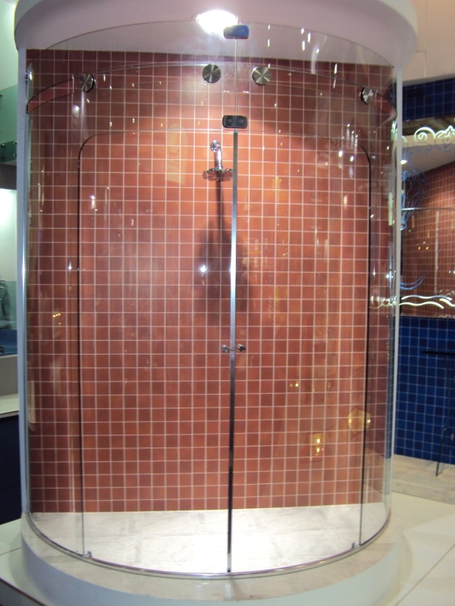 Box de vidro temperado curvo da Vipel |