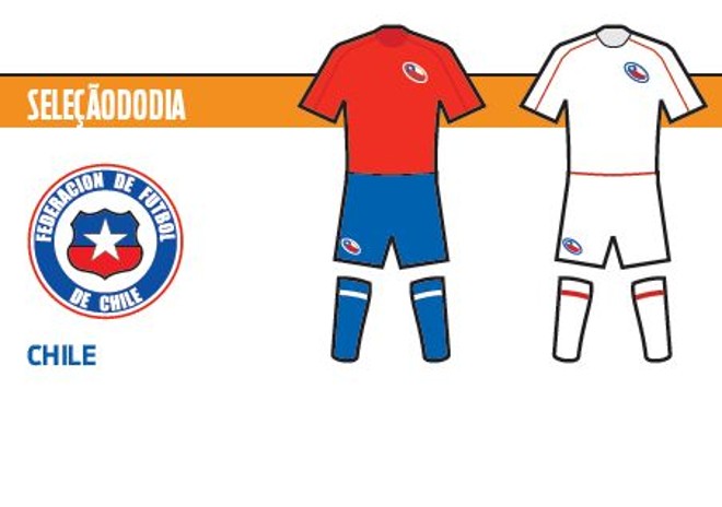 Veja o Uniforme da seleção do Chile | 