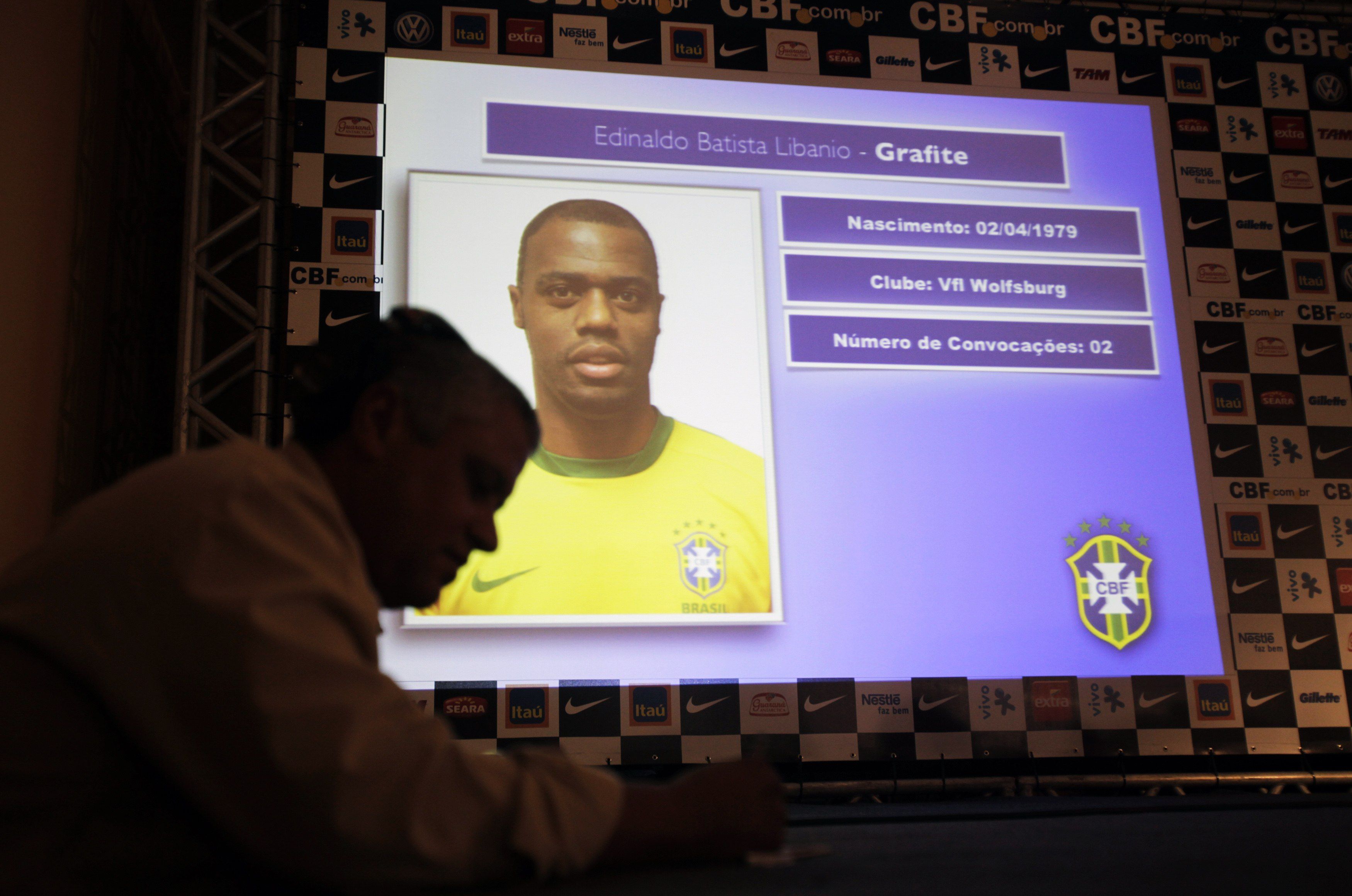 Imagem do telão na hora em que o nome de Grafite foi confirmado | Sérgio Moraes / Reuters