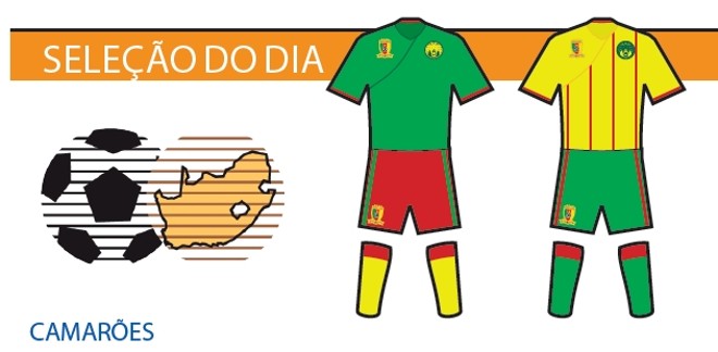 Veja o uniforme da seleção de Camarões | 