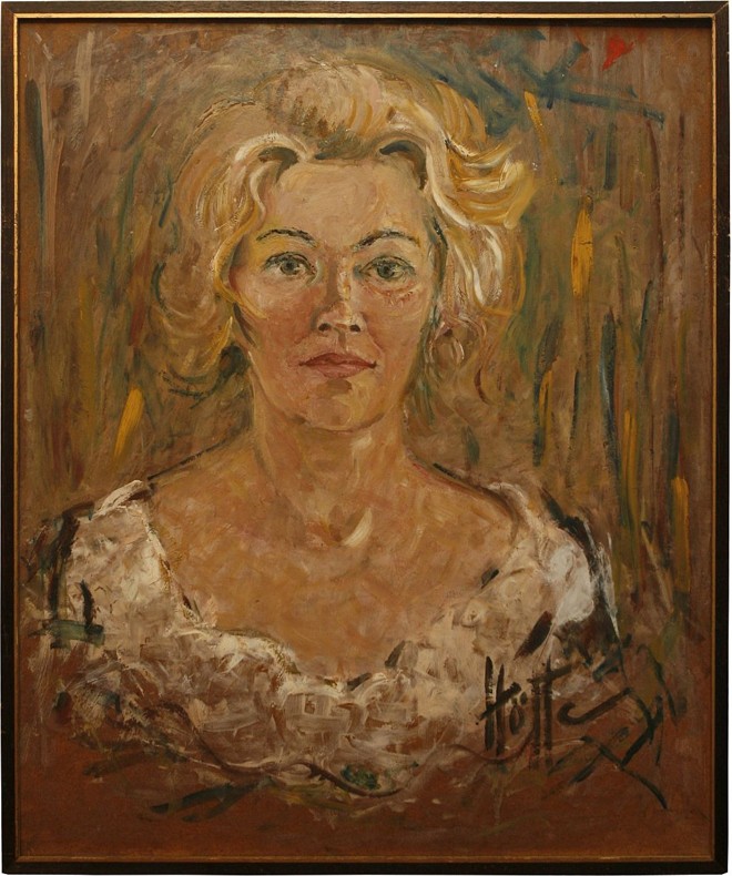 Um dos autorretratos pintados pela artista Isolde Hötte | 