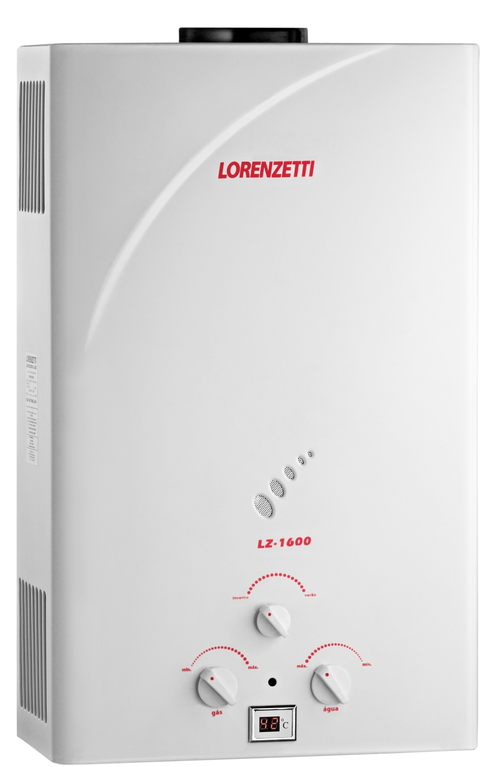 O LZ 1600 da Lorenzetti possui vazão de 15,5 litros de água por minuto. Uma chave seletora inverno/verão possibilita aumentar ou diminuir a vazão de gás. No visor digital é possível acompanhar a temperatura. Preço sugerido: R$ 570 | Fotos: Divulgação