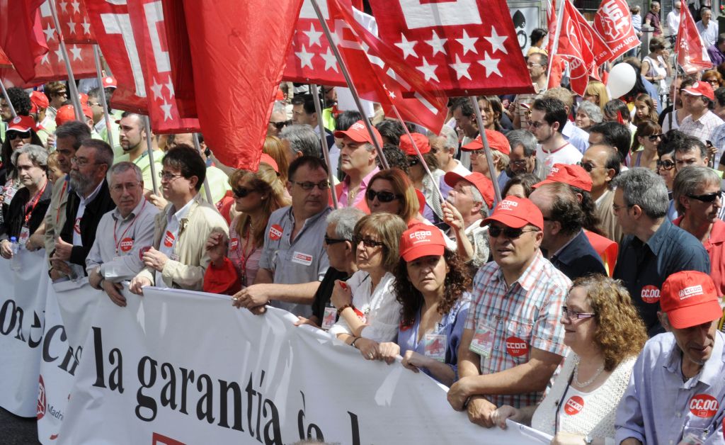 Centenas de manifestantes protestaram contra o governo em Madri, na Espanha | Dominique Faget / AFP Photo