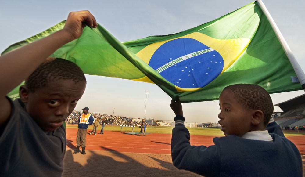 Torcida fez a festa com a seleção em Soweto | Antônio Scorza / AFP