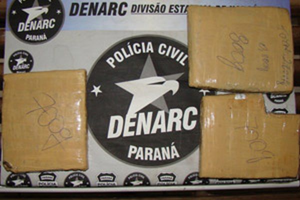 Três suspeitos de tráfico de drogas foram presos
no Paraná | Divulgação/SESP