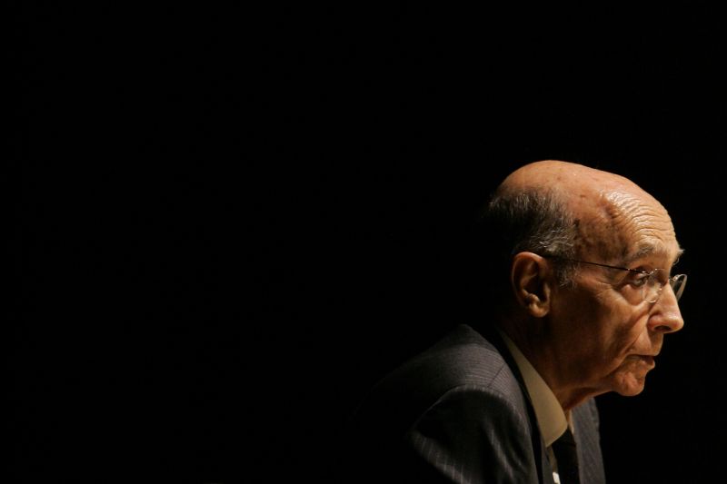 O escritor Saramago durante viagem ao Brasil em 2008 | Mauricio Lima/AFP
