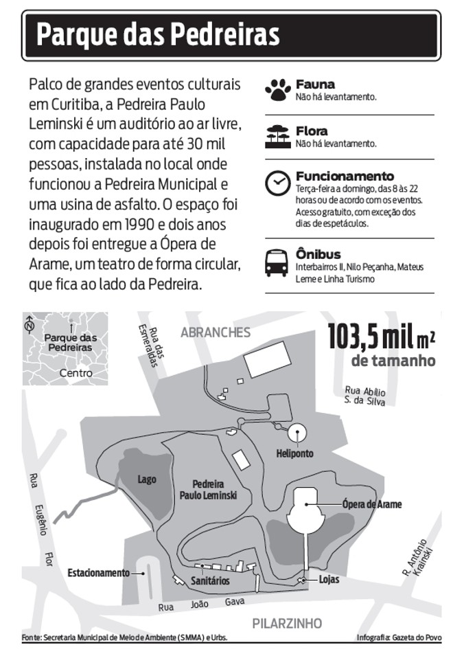 Confira mais informações sobre o Parque das Pedreiras |