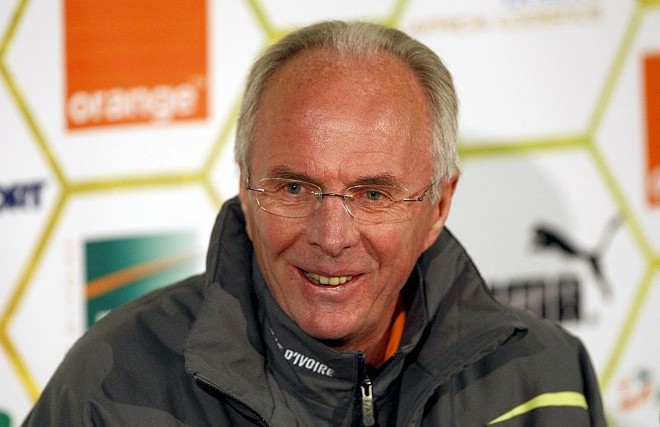 O sueco Sven-Goran Eriksson, técnico da Costa do Marfim, foi sabatinado ontem por jornalistas brasileiros em Vanderbijlpark | Valterci Santos/ Gazeta do Povo enviado especial
