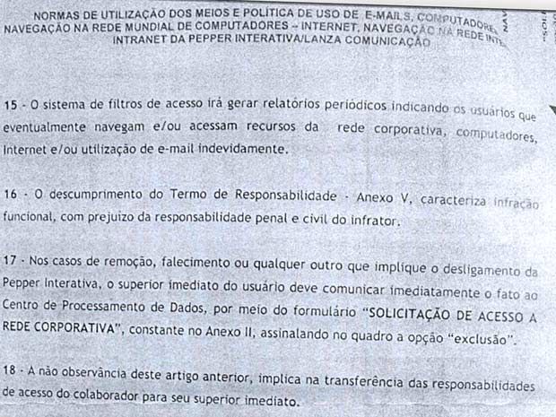 Trecho de documento obtido pelo G1 sobre controle de informações das empresas contratadas pela campanha de Dilma Rousseff | Reprodução