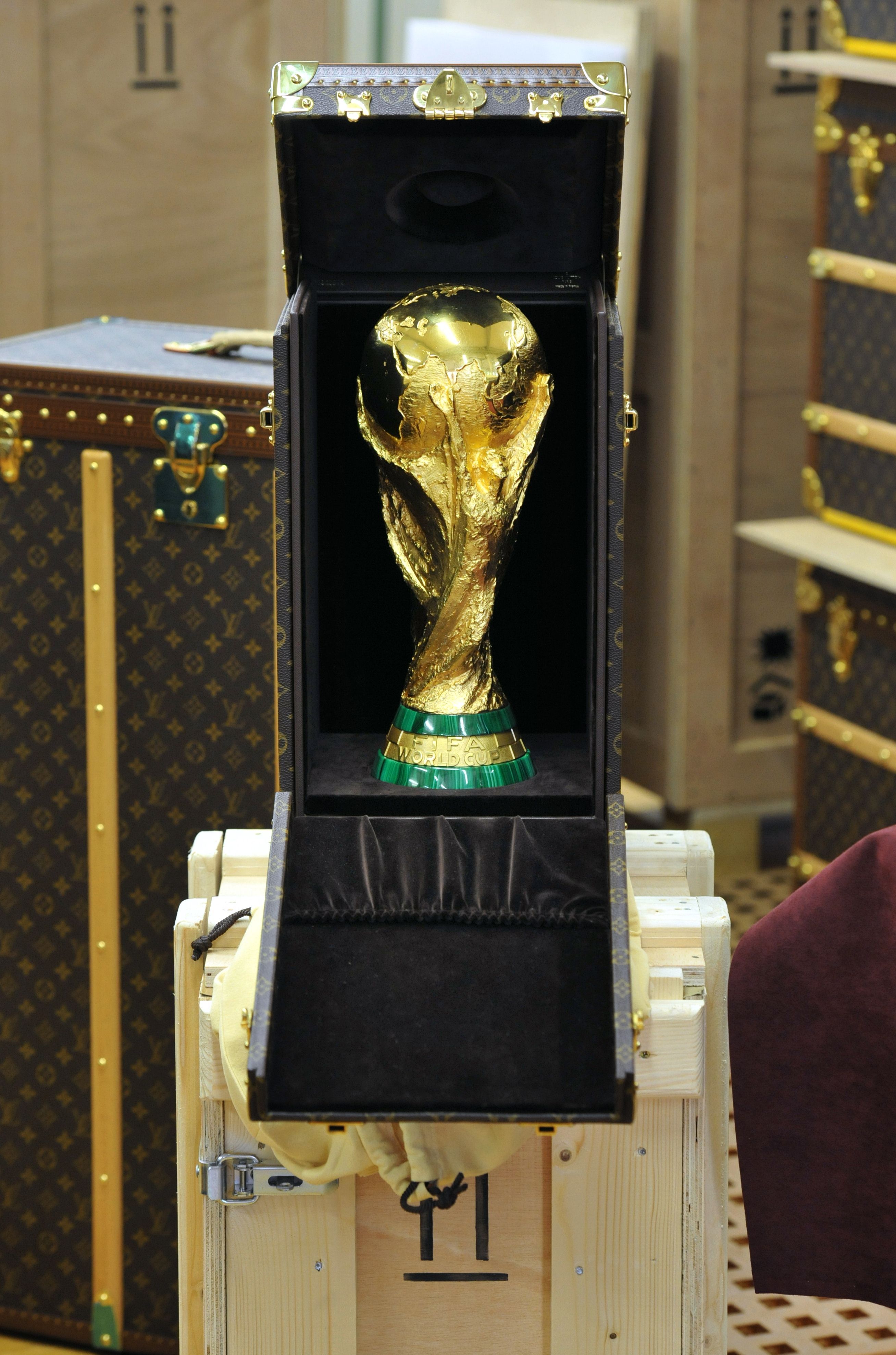 Estojo que guardará a taça da Copa do Mundo | Miguel Medina / AFP