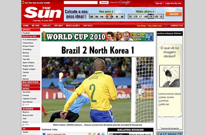 The Sun acha que futebol apresentado contra a Coreia do Norte pode não ser suficiente para passar de fase |