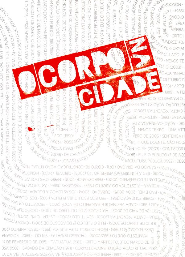 O catálogo O Corpo na Cidade reúne imagens e verbetes de performances realizadas em Curitiba | Reprodução