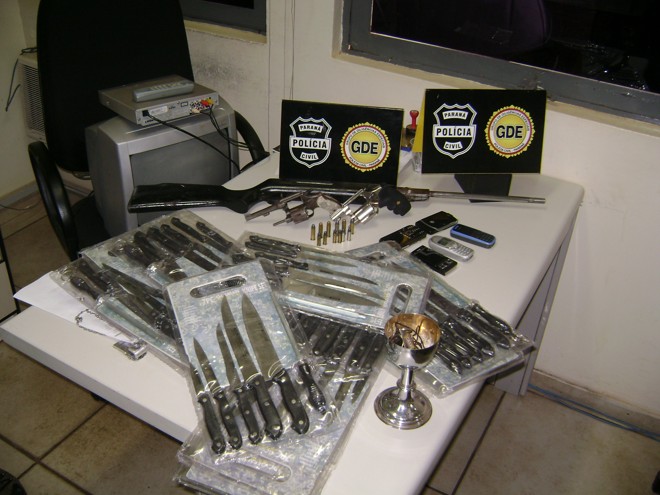 Além das armas, policia apreendeu objetos que seriam trocados por drogas | Sesp