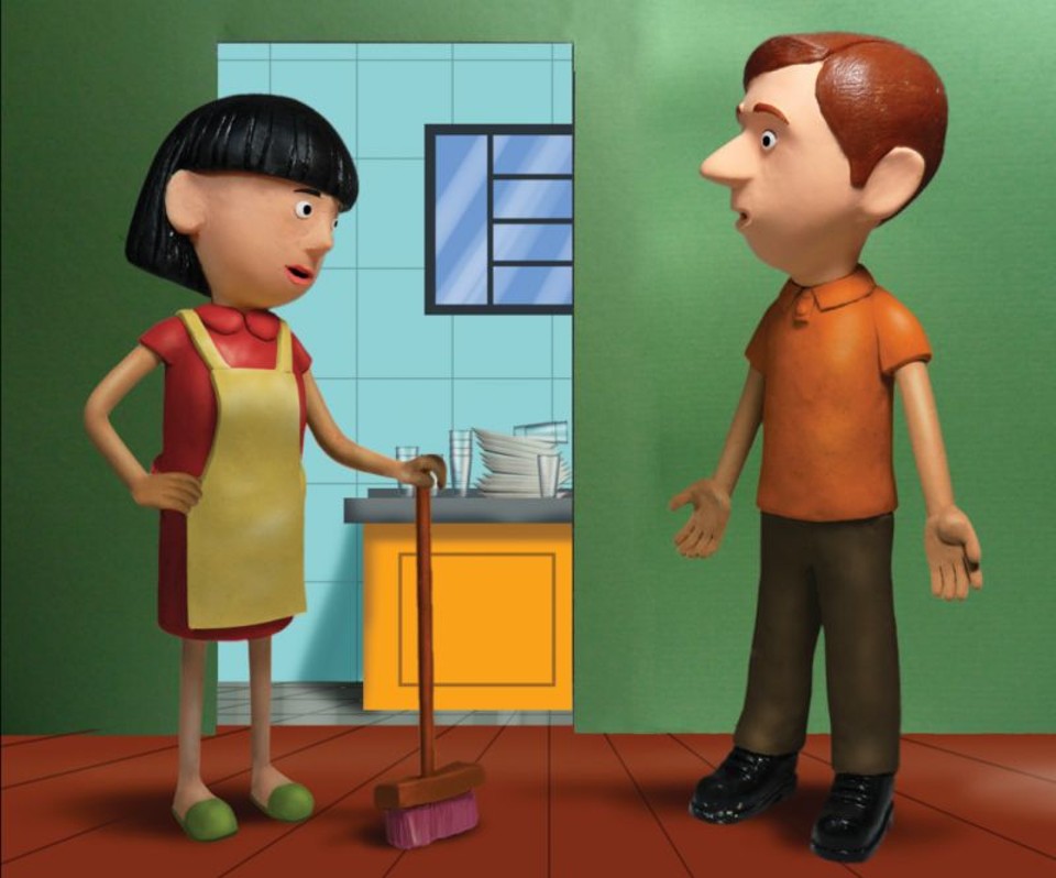A casa está uma bagunça! Pilhas de louça na pia e montes de roupa para lavar e passar. João e a mulher decidem contratar uma empregada doméstica para resolver a situação. A dúvida é se vão assinar a carteira, ou não |