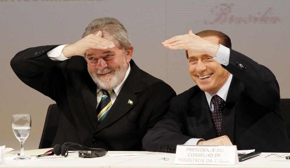 Lula e o primeiro-ministro italiano, Silvio Berlusconi, participaram do seminário Brasil-Itália | Reuters