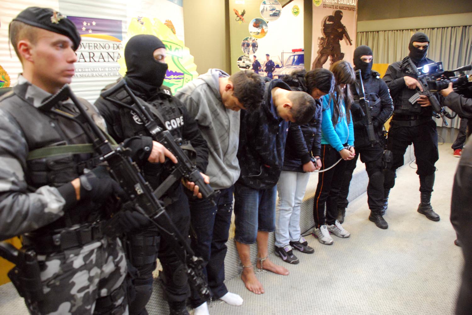 PM apresentou os presos nesta sexta-feira (11) | Agência Estadual de Notícias