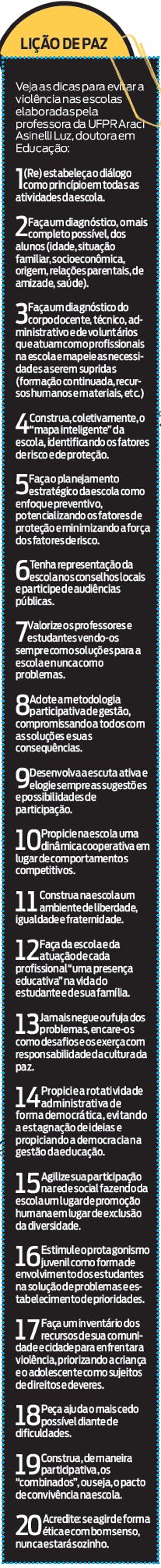 Veja quais são as dicas para evitar a violência na escola |