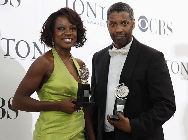 Denzel Washington e Viola Davis, melhor ator e atriz pela peça Fences |