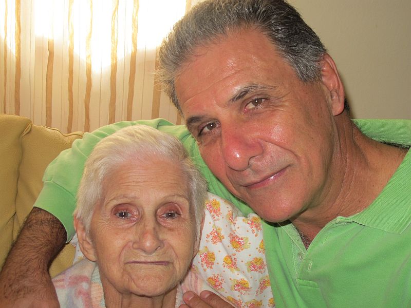 O escritor Domingos Pellegrini e a mãe | Arquivo pessoal