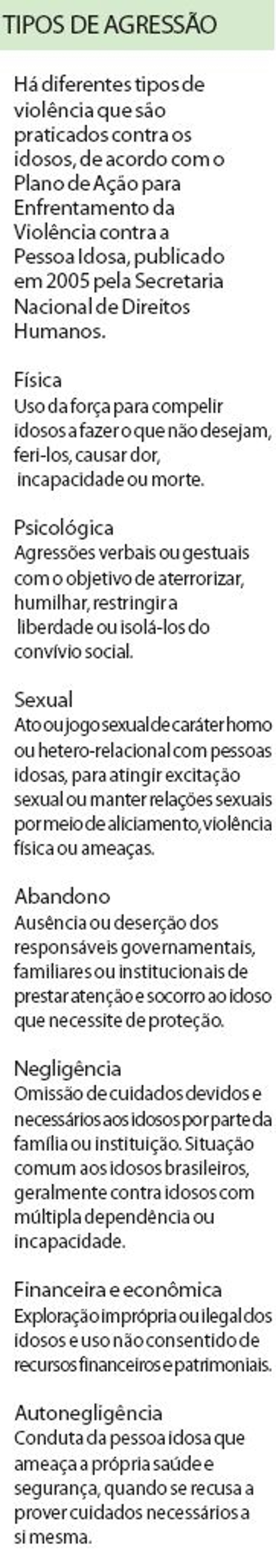 Veja os tipos tipos de violência que são praticados contra os idosos | 