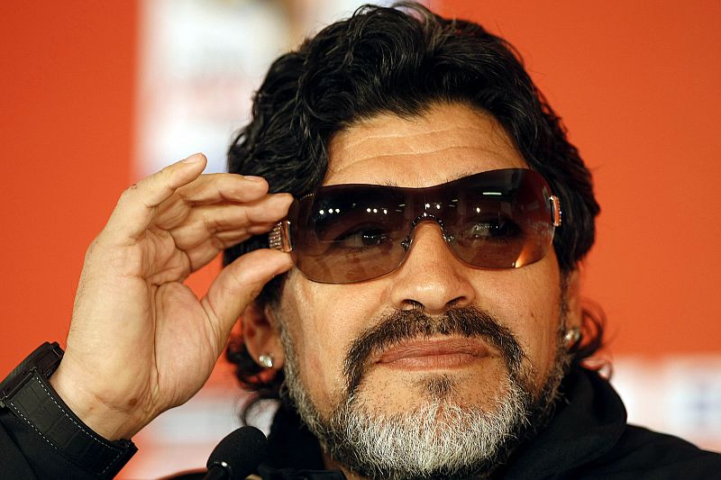Com frases fortes, ataques a desafetos e bom humor à frente da seleção argentina, Maradona transforma as entrevistas coletivas em eventos imperdíveis na Copa | Valterci Santos/Gazeta do Povo enviado especial