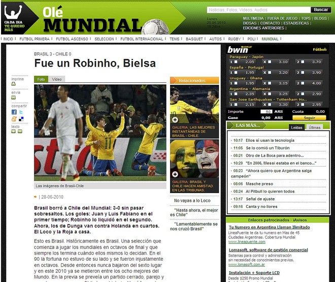Olé diz que Robinho