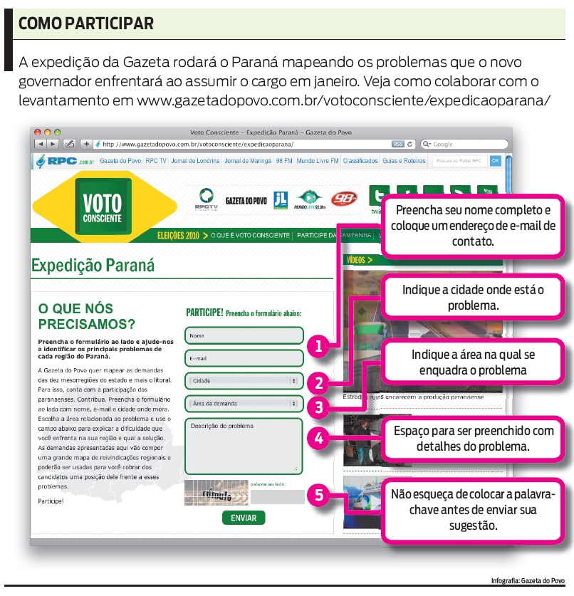 Veja como colaborar com o levantamento |