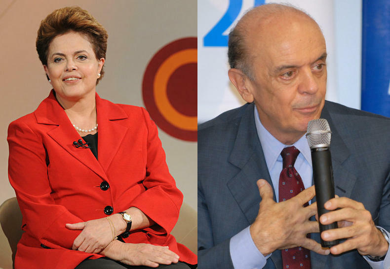 Dilma e Serra: páreo duro. | Fabio Rodrigues Pozzebom e Renato Araujo/ABr