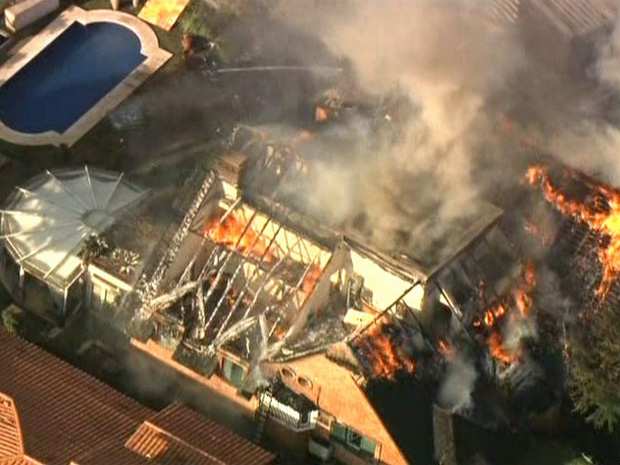 Incêndio atinge mansão no Morumbi | Reprodução/TV Globo