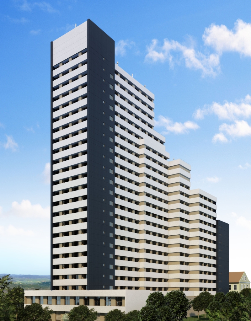 Perspectiva do Lifespace Estação, da Invespark: 349 apartamentos distribuídos em uma torre de 23 andares | Divulgação