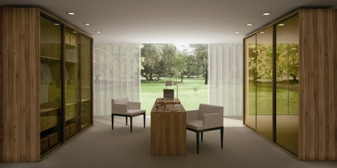 O closet pode ser um ambiente a mais na casa e ser projetado em um quarto inutilizado. Modelo da Todeschini |