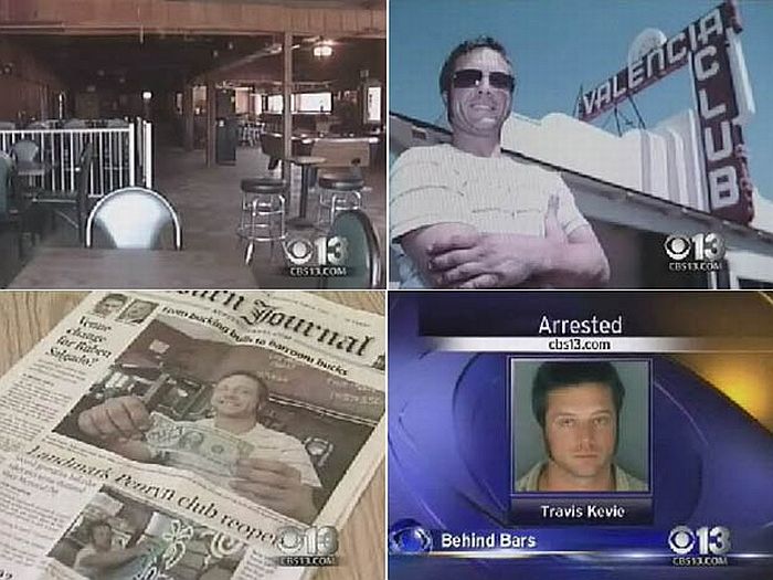 Travis Kevie deu até entrevista para jornal | Reprodução/CBS 13