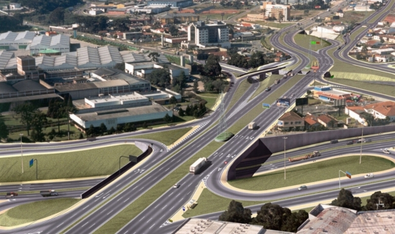 Parte da trincheira no cruzamento da Avenida Rui Barbosa com a Avenida das Torres foi inaugurada nesta quinta-feira (1º) | Divulgação/Prefeitura de São José dos Pinhais