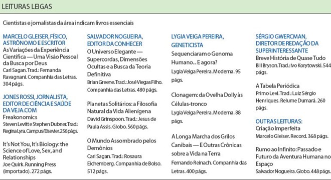 Confira alguns livros essenciais indicados por cientistas e jornalistas |