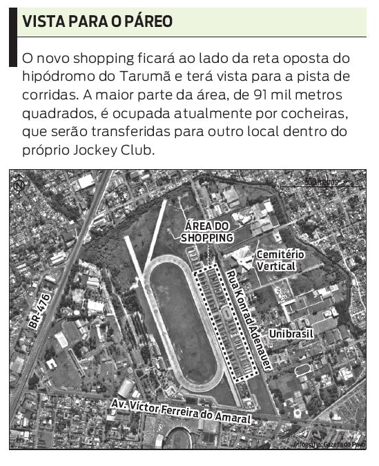 Veja a localização em que shopping ficará |