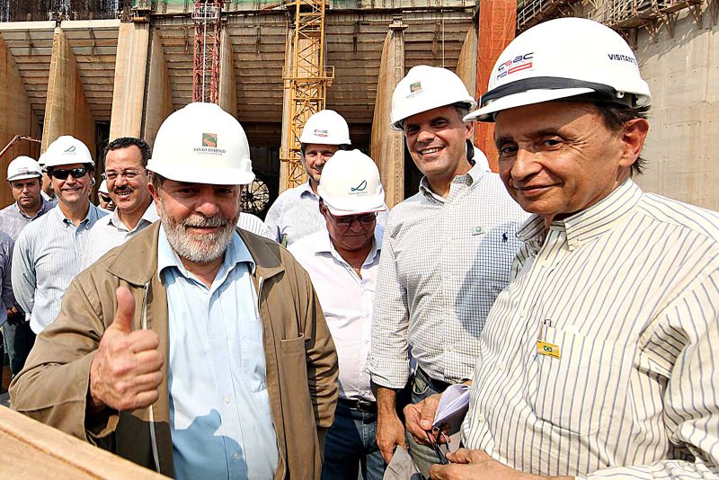 Lula visitou as obras da hidrelétrica de Santo Antônio, no Rio Madeira | Ricardo Stuckert / Agência Brasil