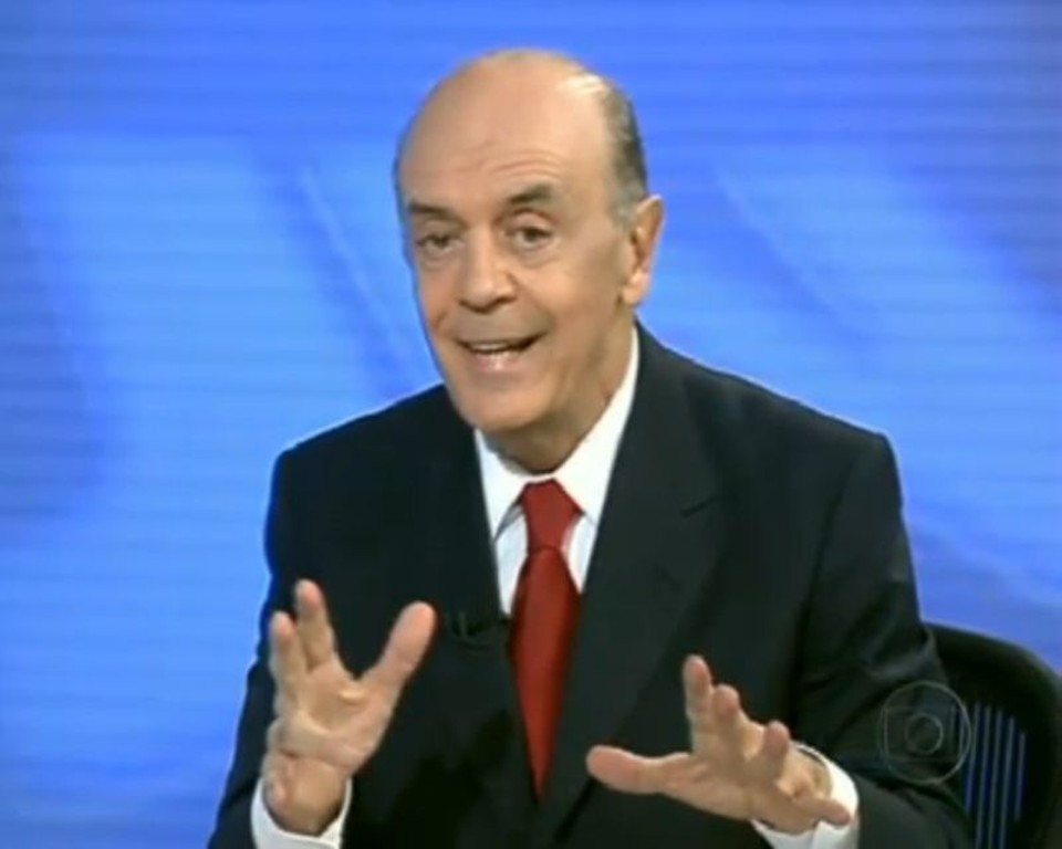Serra lembrou da 5.ª comarca. Tomara que entremos no debate. | Reprodução / Rede Globo