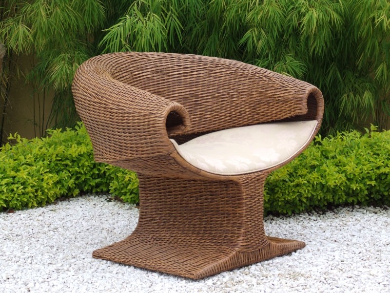 Poltrona Occhio, da Desigan, tem inspiração no visual do Museu Oscar Niemeyer | Fotos: Divulgação