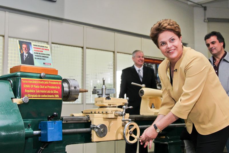Dilma no Senai, em São Paulo: ela descartou discussão sobre ajustes na economia | Roberto Stuckert Filho