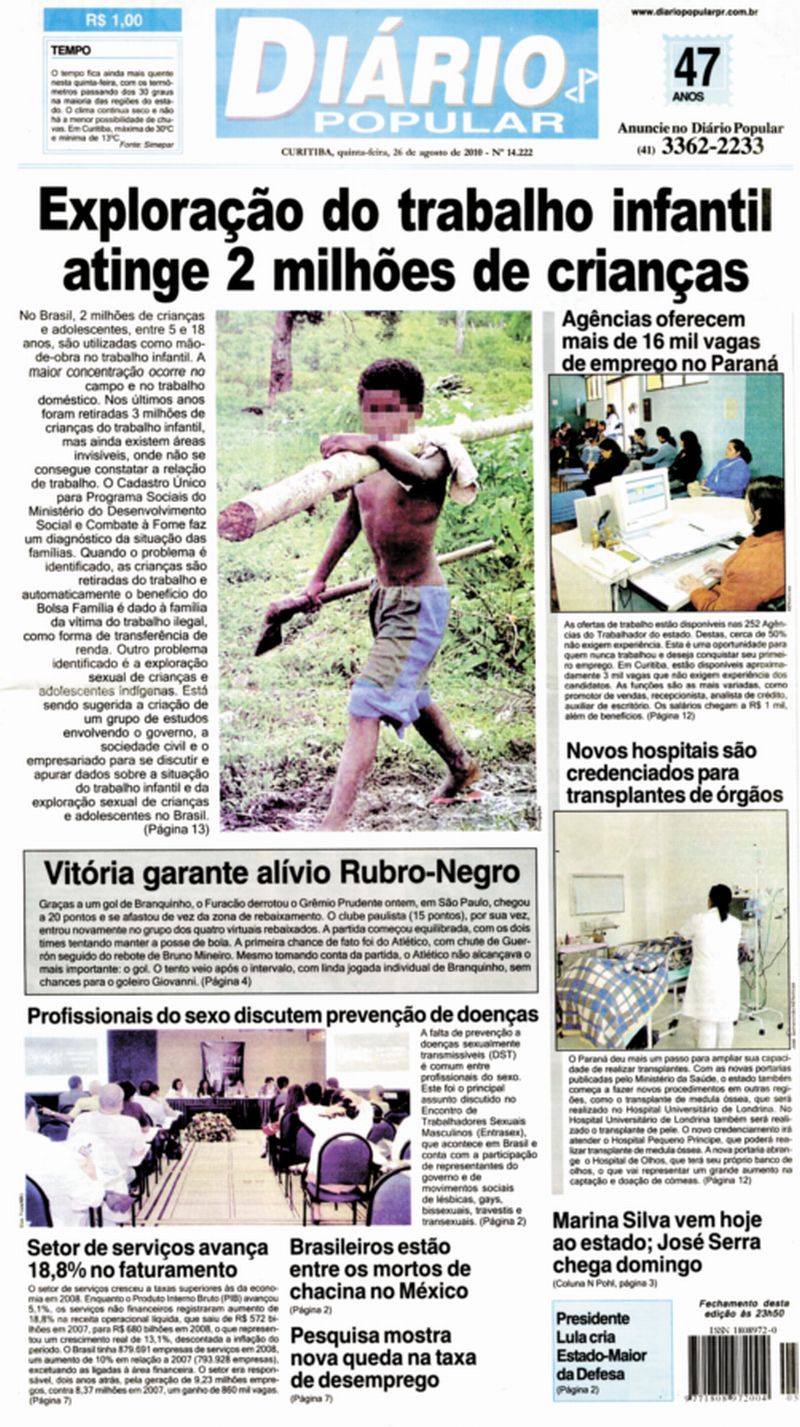 Capa do Diário Popular da última quinta-feira: venda não foi concretizada |