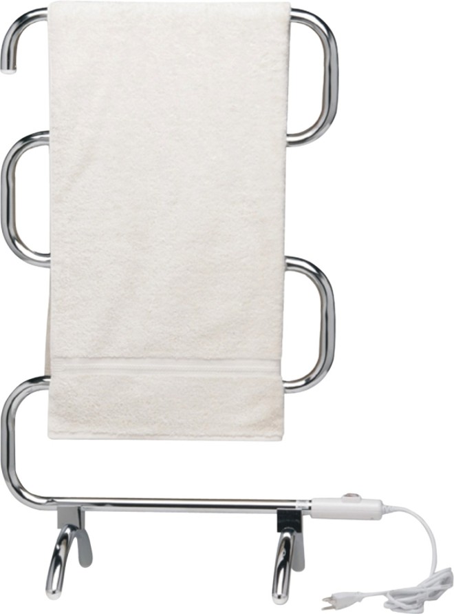 Aquecedor de toalhas em metal, da Connecta. Preço sugerido: R$ 299 |