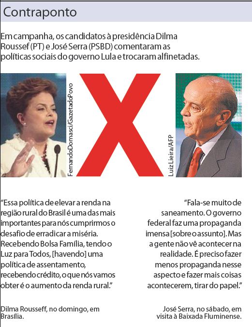Contraponto: Dilma e Serra trocam alfinetadas |