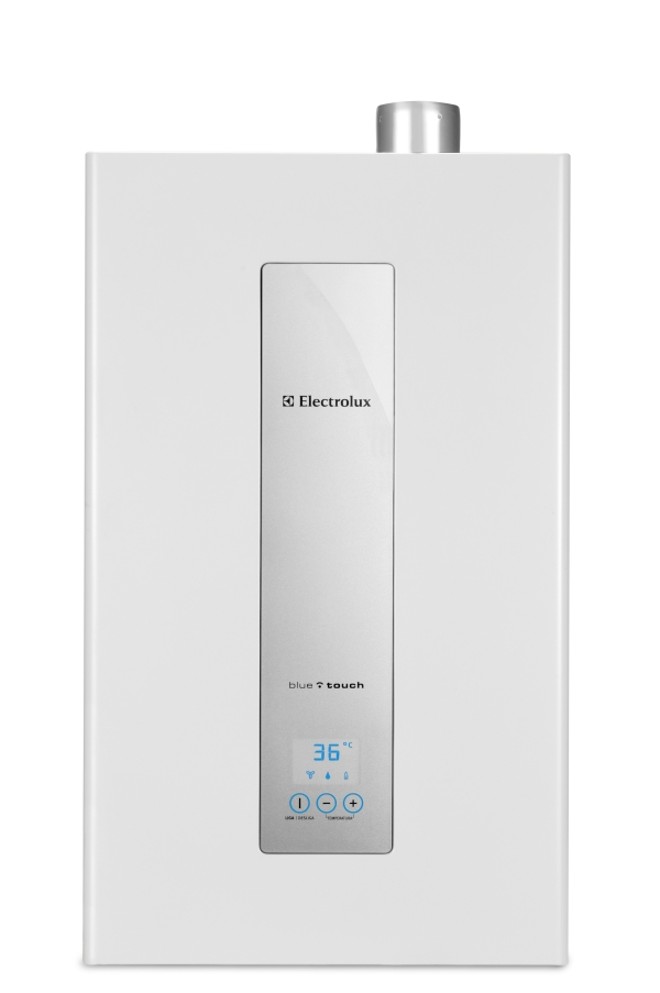 Aquecedor de água Blue Touch, da Electrolux, com capacidade para 36 litros, com display de temperatura digital. Preço sugerido: R$ 2.999 |
