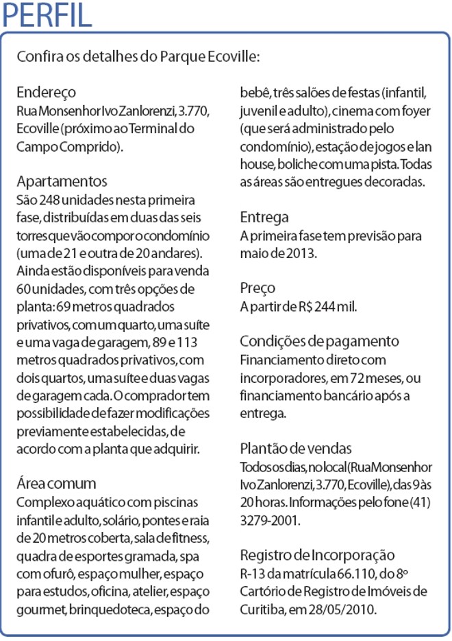 Confira os detalhes do Parque Ecoville |