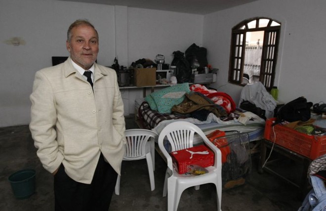 João Otávio Simões Neto, dono do ex-São José, no alojamento-motel do clube | Daniel Castellano / Gazeta do Povo