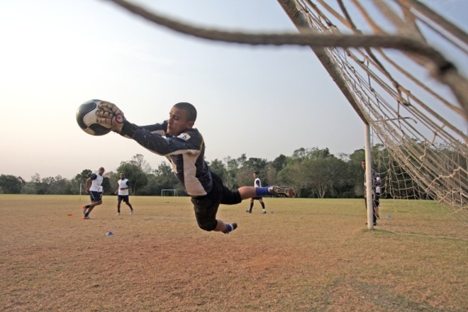 Treinamento do Foz do Iguaçu, o favorito a levantar a taça esta tarde |