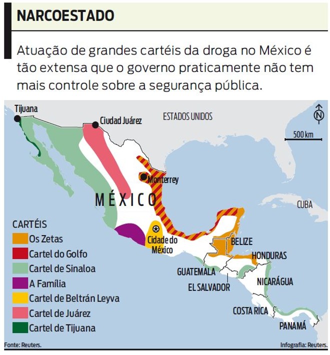 Sete organizações criminosas controlam o narcotráfico