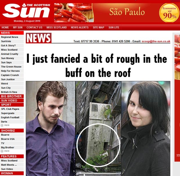 Acidente ocorreu em um prédio abandonado em Aberdeen | Reprodução/The Scottish Sun