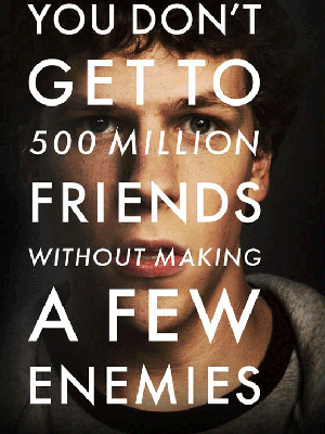 Pôster do filme The Social Network, baseado no
Facebook. | Divulgação