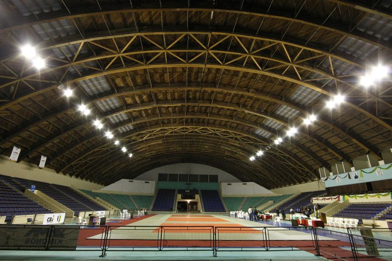 Ginásio Almir Nelson de Almeida, no Tarumã, tradicional espaço esportivo da capital | Pedro Serápio / Gazeta do Povo